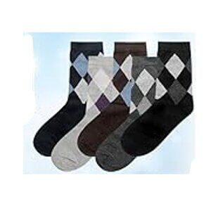 Men's Patterned Crew Dress Socks - 5 Pairs - Size 10-13